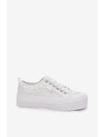 Dámské Krajkové Tenisky Big Star model 21690706 Bílé - Big Star Shoes Dámské Krajkové Tenisky Big Star model 21690706 Bílé - Big Star Shoes