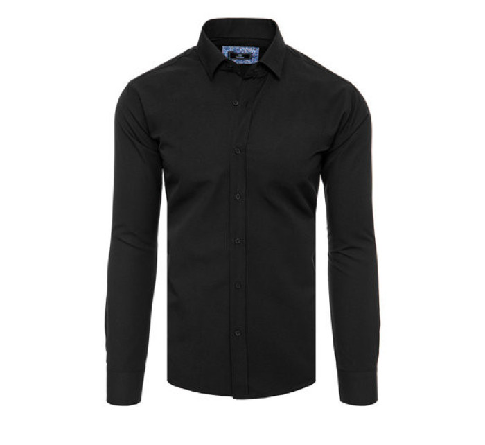 Pánska elegantná čierna košeľa Dstreet DX2478