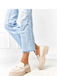 Dámské mokasíny model 21865034 Světle béžová Solea - Inello