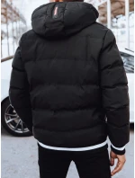 Pánska zimná bunda bomber čierna FashionStreet TX4505 Pánska zimná bunda bomber čierna FashionStreet TX4505