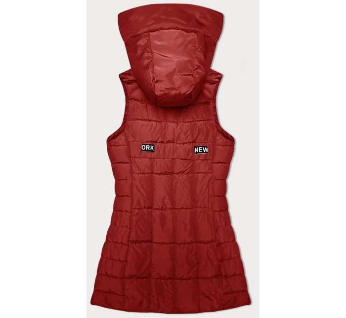 Červená dámska vesta s kapucňou S'West (B8225-4)