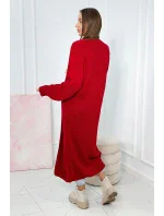 Dlhý sveter červený
