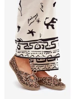 Płaskie Baleriny Z Naturalnej Skóry Panterka Zazoo 10179 Brązowe