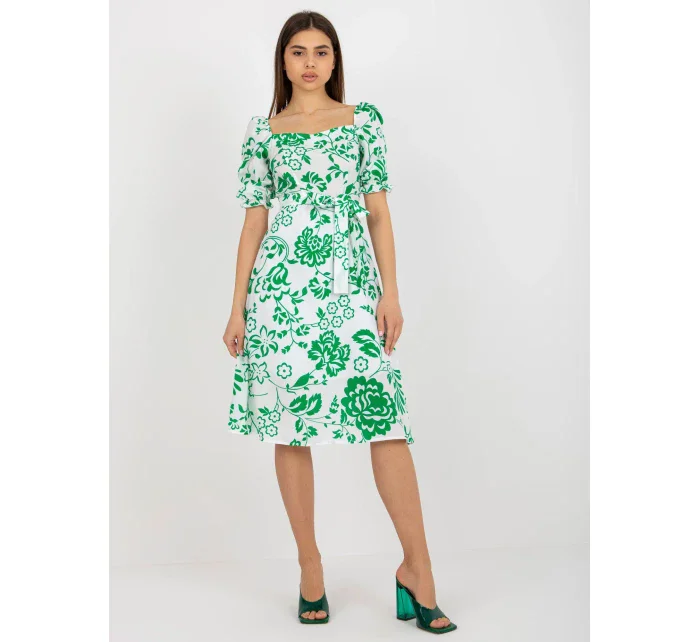 LK SK 508944 šaty.45P biela zelená