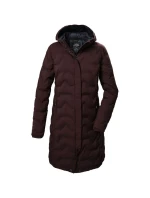 Dámská prošívaná bunda Killtec 9 s kapucí dlouhá bordó model 21798490 - B2B Professional Sports