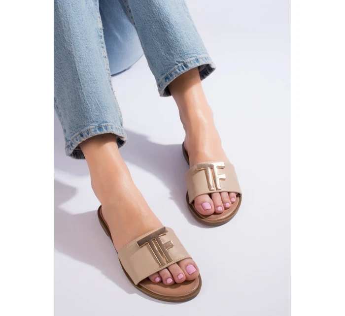 Trendy dámske nazúvaky hnedé bez podpätku Trendy dámske nazúvaky hnedé bez podpätku