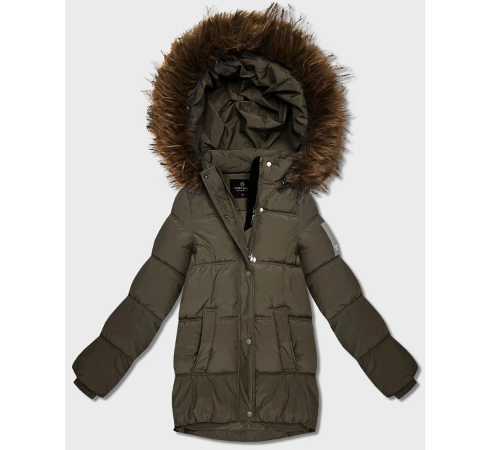 Púzdrová bunda s kapucňou khaki (KK60610) Púzdrová bunda s kapucňou khaki (KK60610)