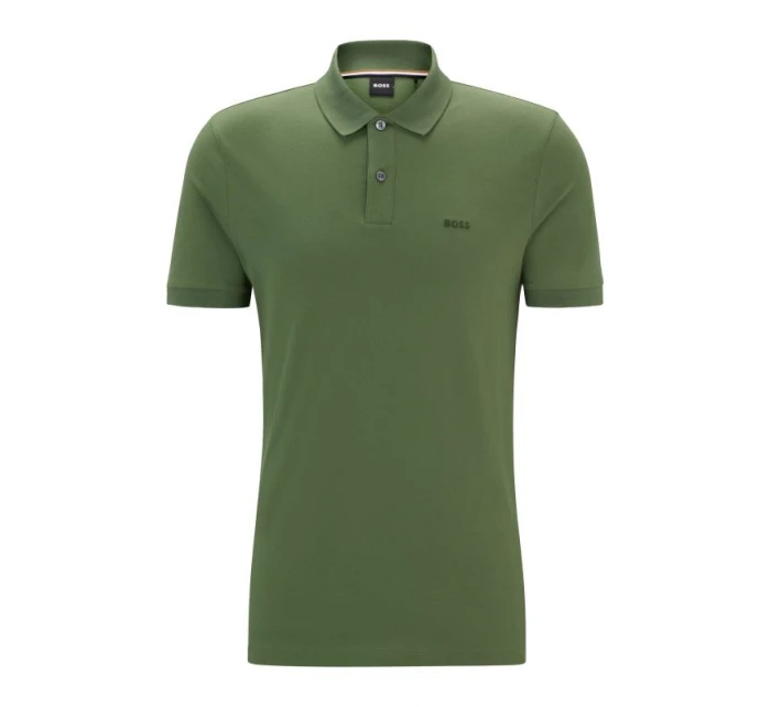 Pánska polokošeľa BOSS Pallas Open Green regular fit zelená (50468301-381)