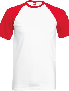 Baseball T tričko white/red model 22532793 - Fruit of the Loom