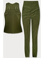 Sportovní komplet v olivové barvě top a legíny model 18433390 - J.STYLE Sportovní komplet v olivové barvě top a legíny model 18433390 - J.STYLE