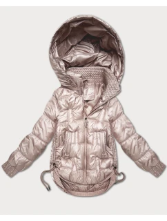 růžová bunda pro přechodné období se stahovacími boky model 21756265 - S'WEST