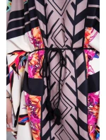 model 18748165 šaty vázané v pase cappuccino - K-Fashion model 18748165 šaty vázané v pase cappuccino - K-Fashion