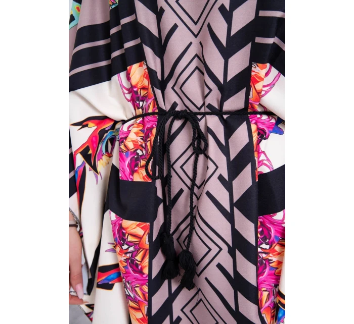 model 18748165 šaty vázané v pase cappuccino - K-Fashion model 18748165 šaty vázané v pase cappuccino - K-Fashion