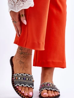 Dámské zdobené pantofle Černá model 21616573 - Boto