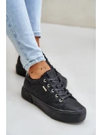 Trampki Damskie Na Platformie Ocieplane Big Star OO274A465 Czarne Trampki Damskie Na Platformie Ocieplane Big Star OO274A465 Czarne