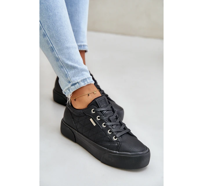 Trampki Damskie Na Platformie Ocieplane Big Star OO274A465 Czarne Trampki Damskie Na Platformie Ocieplane Big Star OO274A465 Czarne