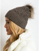 Dámská čepice AT CZ model 14831924 tmavě hnědá - FPrice Dámská čepice AT CZ model 14831924 tmavě hnědá - FPrice