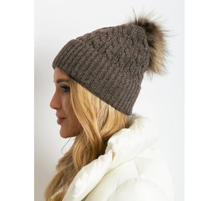Dámská čepice AT CZ model 14831924 tmavě hnědá - FPrice Dámská čepice AT CZ model 14831924 tmavě hnědá - FPrice