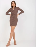 Dámske šaty RV SK 8014 hnedé Dámske šaty RV SK 8014 hnedé