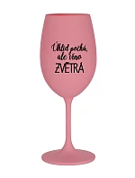 Upratovanie čaká, ale víno zvíťazí - ružový pohár na víno 350 ml