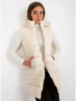 Dámská vesta NM KZ D2 model 19062140 ecru - FPrice Dámská vesta NM KZ D2 model 19062140 ecru - FPrice