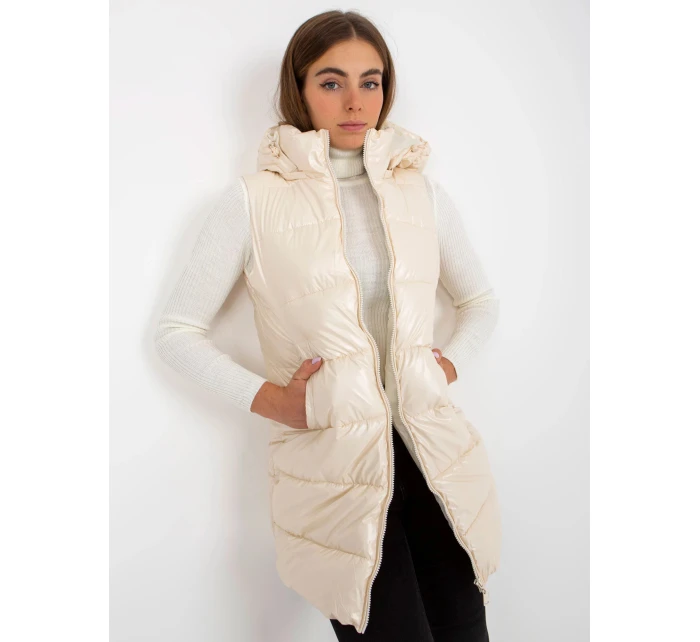Dámská vesta NM KZ D2 model 19062140 ecru - FPrice Dámská vesta NM KZ D2 model 19062140 ecru - FPrice
