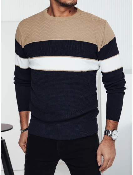 Pánsky tmavomodrý sveter FashionStreet WX2284