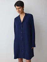 Dámska nočná košeľa Amourette Jacquard NDW – Admiral – tmavo modrá 00XF – TRIUMPH