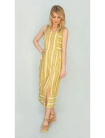 Horčicovej bavlnené šaty (345ART)