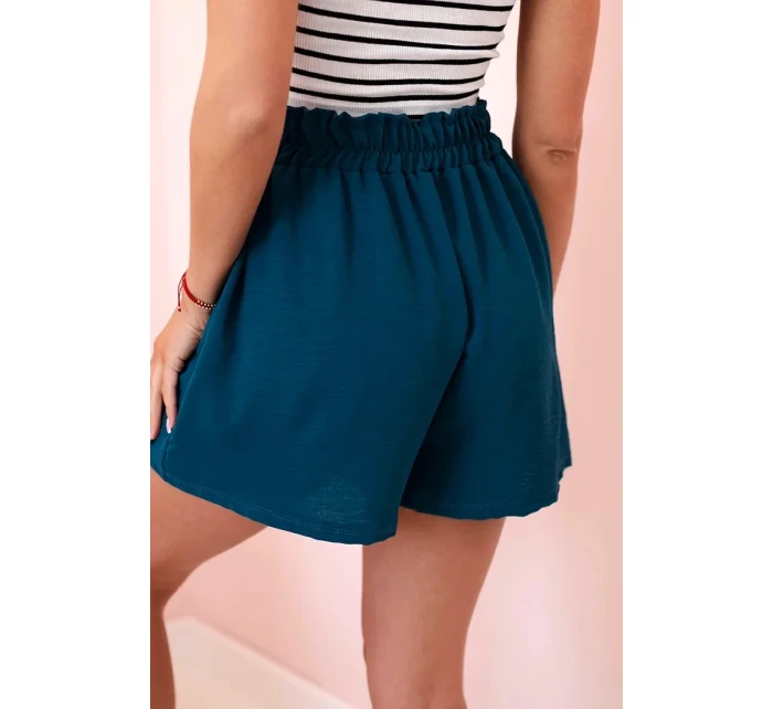 Viskózové šortky viazané v páse