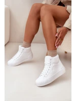 Zateplené dámské tenisky na platformě Big Star model 21705849 Bílé - Big Star Shoes Zateplené dámské tenisky na platformě Big Star model 21705849 Bílé - Big Star Shoes