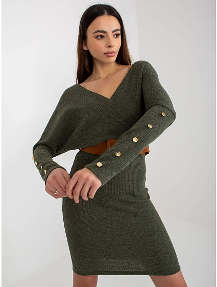 Dámské šaty TW SK BE khaki model 18027450 - FPrice Dámské šaty TW SK BE khaki model 18027450 - FPrice
