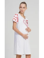 Dámska tehotenská nočná košeľa Love Light Grey Printed - Vienetta