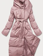 Dámska zimná obálková bunda ružová (5M737-46)