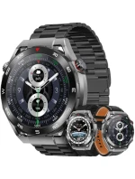 + černý silikonový řemínek + černá ekokůže model 21805547 - VELTORI + černý silikonový řemínek + černá ekokůže model 21805547 - VELTORI