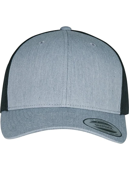 Flexfit 6606/6606T 6-panelová vintage čiapka „Trucker“ 55.6606 melírovaná šedá/čierna Flexfit 6606/6606T 6-panelová vintage čiapka „Trucker“ 55.6606 melírovaná šedá/čierna