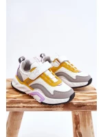 Dětská sportovní obuv se suchým zipem Big Star model 21609010 Bílá a žlutá - Big Star Shoes