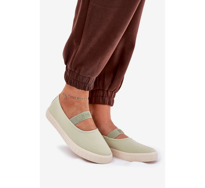 Damskie Trampki Big Star NN274604 Jasnozielone