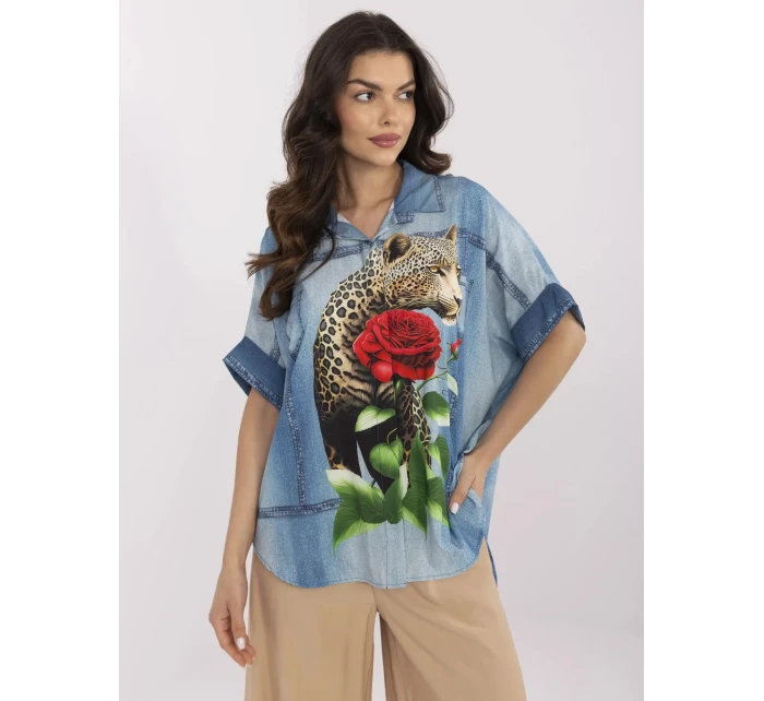 Košeľa DHJ KS 19007 7.85 modrá Košeľa DHJ KS 19007 7.85 modrá