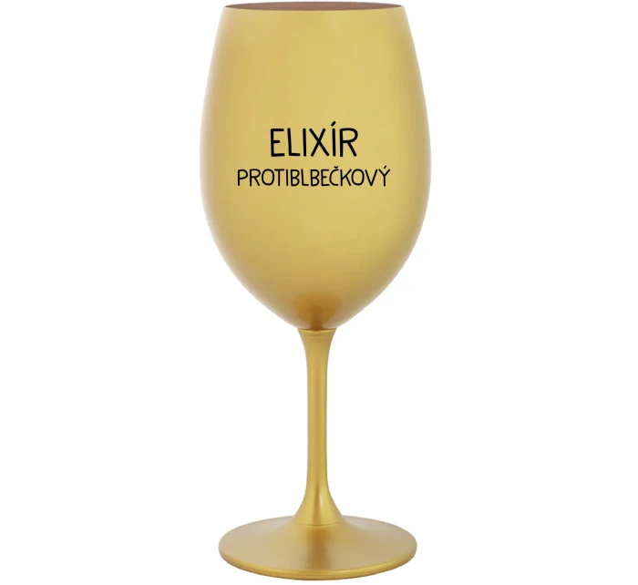 ELIXÍR PROTIBLBEČKOVÝ - zlatý pohár na víno 350 ml ELIXÍR PROTIBLBEČKOVÝ - zlatý pohár na víno 350 ml