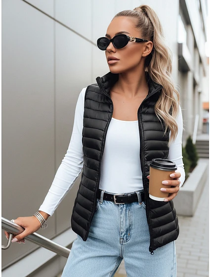 Dámska prešívaná vesta STANSY black FashionStreet TY3102