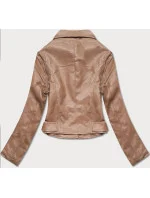 Svetlo hnedá bunda ramoneska - vesta z eko kože (FL202050)