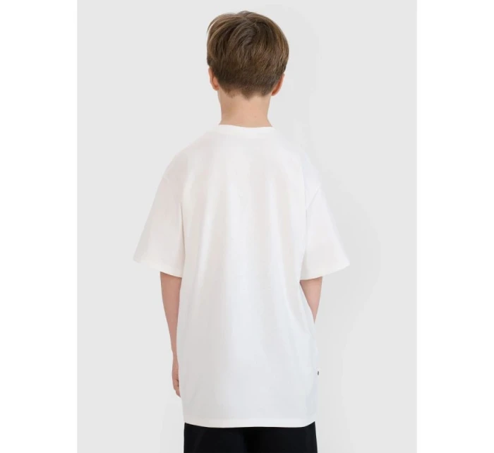 Chlapčenské tričko oversize s potlačou 4F 4FJRSS25TTSHM2640-11S Chlapčenské tričko oversize s potlačou 4F 4FJRSS25TTSHM2640-11S