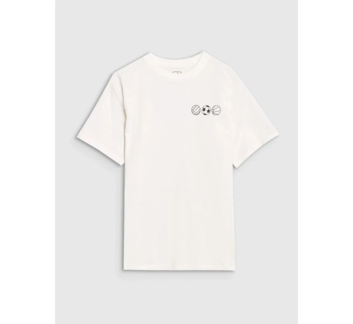 Chlapčenské tričko oversize s potlačou 4F 4FJRSS25TTSHM2640-11S Chlapčenské tričko oversize s potlačou 4F 4FJRSS25TTSHM2640-11S