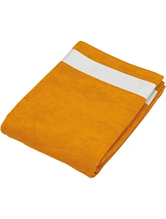 Kariban K 118 Velúrová plážová osuška 20.K118 oranžová/biela