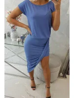 Asymetrické džínsové šaty