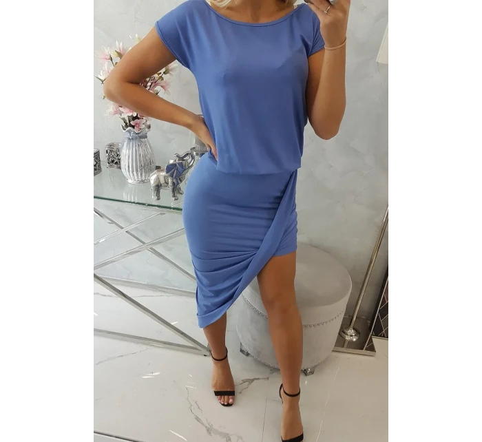 Asymetrické džínsové šaty