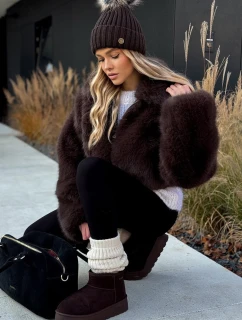 Nízké sněhule na platformě Big Star model 21708613 čokoládové - Big Star Shoes