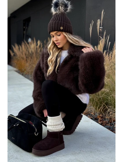 Nízké sněhule na platformě Big Star model 21708613 čokoládové - Big Star Shoes Nízké sněhule na platformě Big Star model 21708613 čokoládové - Big Star Shoes