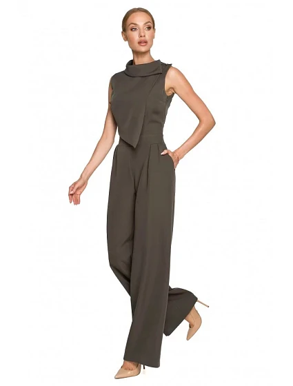 Dámský overal bez rukávů s vrškem  khaki  model 21744872 - Moe